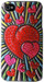 Amzer 93237 3D Metallic Snap On Case - Red Hearts for iPhone 4 / 4S