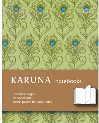 Buy Karunavan Paisley Series Peacock and Brown Band Journal Non Spiral Hard Bound: Diary Notebook