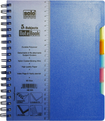 2% OFF on Solo Management 5 Subjects (Set of 2) B5 Notebook Spiral Bound 2% OFF on Solo Management 5 Subjects (Set of 2) B5 Notebook Spiral Bound
