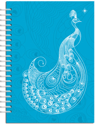 Buy Karunavan Animal Kingdom Peacock Blue Journal Spiral Binding: Diary Notebook