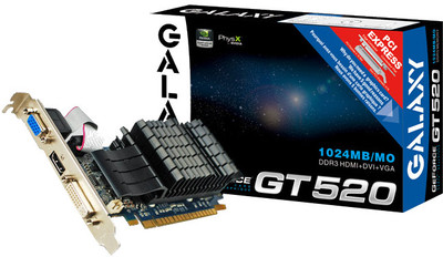 Buy Galaxy NVIDIA GeForce GT 520 1 GB DDR3 Graphics Card: Graphics Card