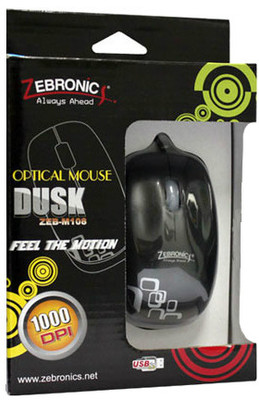 28% OFF on Zebronics DUSK ZEB - M108 Wired Optical Mouse Mouse 28% OFF on Zebronics DUSK ZEB - M108 Wired Optical Mouse Mouse