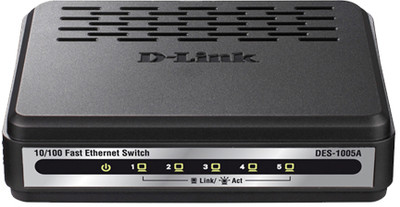 D-Link 5-Port 10/100BASE-T Unmanaged Switch Network Switch: Network Switch Buy D-Link 5-Port 10/100BASE-T Unmanaged Switch Network Switch: Network Switch