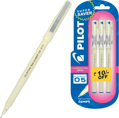 Pilot Hi-Techpoint 05 Super Value (Pack of 3) Fineliner Pen: Pen Buy Pilot Hi-Techpoint 05 Super Value (Pack of 3) Fineliner Pen: Pen