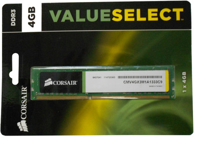 Corsair DDR3 4 GB (1 x 4 GB) PC RAM (CMV4GX3M1A1333C9): RAM Buy Corsair DDR3 4 GB (1 x 4 GB) PC RAM (CMV4GX3M1A1333C9): RAM
