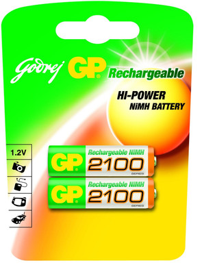 Buy Godrej GP AA 2100mAh (2 Pcs) Rechargeable Ni-MH Battery: Rechargeable Battery
