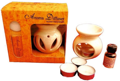 67% OFF on Pure Source Ceramic Aroma Burner with 4 Tea Light Candle Lemon Grass Diffuser Set Air Freshener 10 ml 67% OFF on Pure Source Ceramic Aroma Burner with 4 Tea Light Candle Lemon Grass Diffuser Set Air Freshener 10 ml
