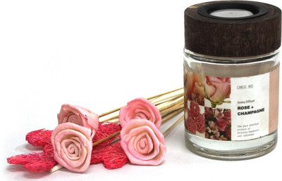 DECO aro Aroma Red Collection with reed sticks Rose Diffuser Air Freshener 100 ml