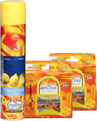Aerosoul Tropical Island Citrus Lemon Aerosol Air Freshener 241 g