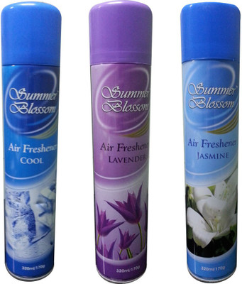 1% OFF on Summer Blossom Room Combos of 1 Cool, 1 Lavender & 1 Jasmine Aerosol Air Freshener 960 ml