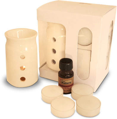 70% OFF on Pure Source Ceramic Aroma Burner With 4 Tea Light Candle Lemon Grass Diffuser Air Freshener 10 ml 70% OFF on Pure Source Ceramic Aroma Burner With 4 Tea Light Candle Lemon Grass Diffuser Air Freshener 10 ml