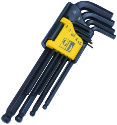 GB 1206010 Ball Point Hex Long Pattern Allen Key Set