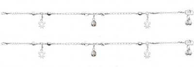 Exotic India Designer Sterling Silver Anklet