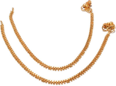 60% OFF on Jewar Mandi Latest Jewellery Alloy Anklet Pack of 2