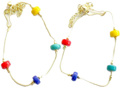 67% OFF on Beadworks Stunning Alloy Anklet Pack of 2