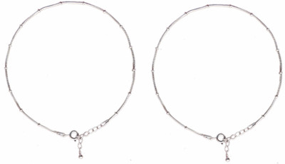 40% OFF on Gandhi Jewellers Silver Anklet Set Pack of 2 40% OFF on Gandhi Jewellers Silver Anklet Set Pack of 2