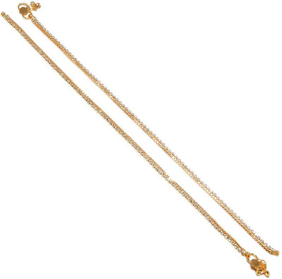 55% OFF on Jewar Mandi Latest Jewellery Alloy Anklet Pack of 2