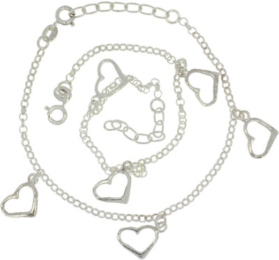 52% OFF on 925 Silver Silver Anklet Set Pack of 2 52% OFF on 925 Silver Silver Anklet Set Pack of 2