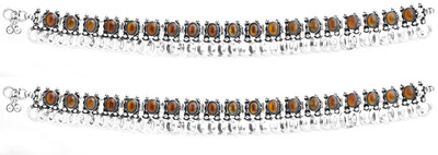Exotic India Designer Sterling Silver Anklet Exotic India Designer Sterling Silver Anklet
