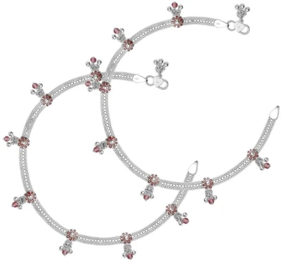40% OFF on Taraash Sterling Silver Anklet Pack of 2
