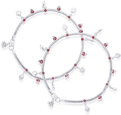 25% OFF on Taraash Sterling Silver Anklet Pack of 2 25% OFF on Taraash Sterling Silver Anklet Pack of 2