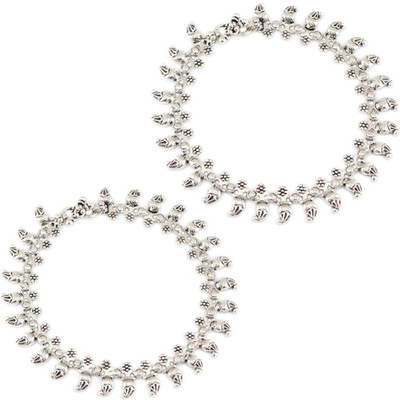 22% OFF on 925 Silver Elegant -16556 Silver Anklet Pack of 2