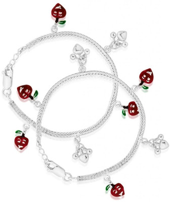 30% OFF on Taraash Sterling Silver Anklet Pack of 2