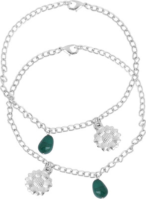 33% OFF on Touchstone Metal Anklet Set Pack of 2
