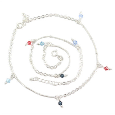 10% OFF on 925 Silver Silver Anklet Pack of 2 10% OFF on 925 Silver Silver Anklet Pack of 2