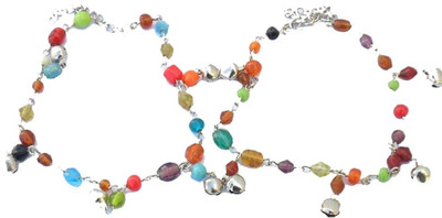 67% OFF on Beadworks Stunning Alloy Anklet Pack of 2