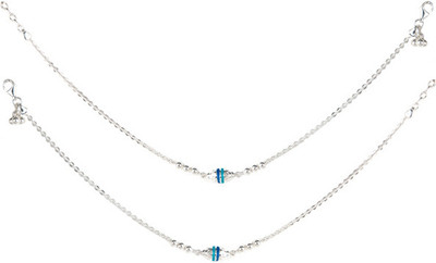 16% OFF on GemLN India Sterling Silver Anklet Set Pack of 2 16% OFF on GemLN India Sterling Silver Anklet Set Pack of 2