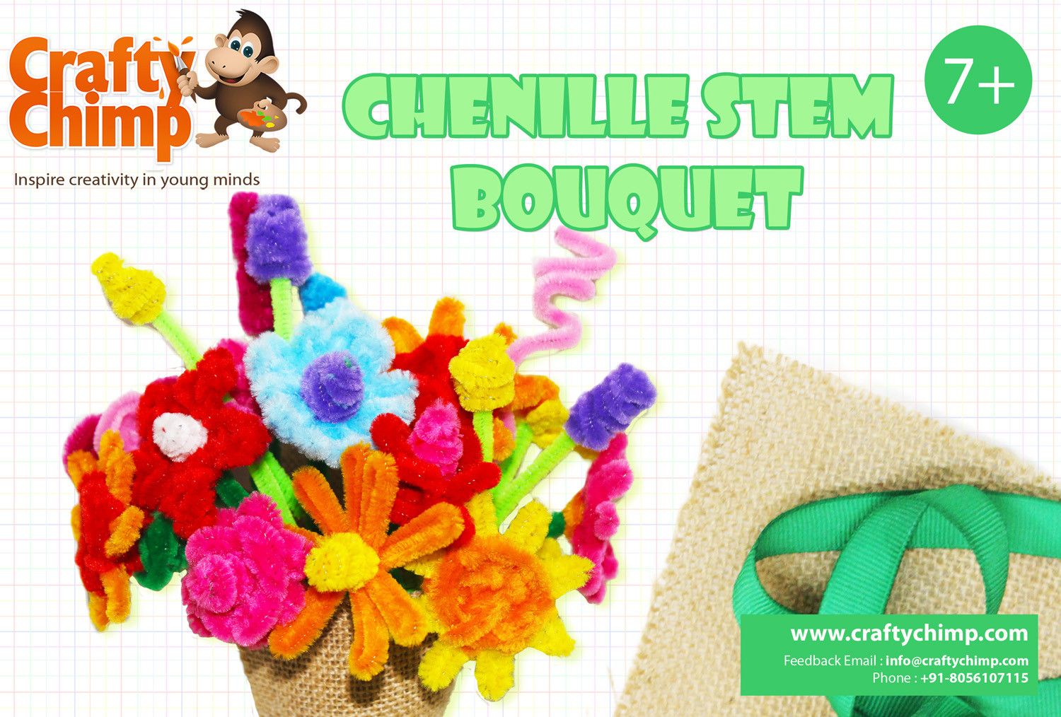 Crafty Chimp Chenille Stem Bouquet