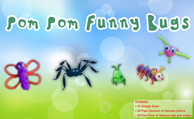 AtAnands Acitivity Kit PomPom Funny Bugs AtAnands Acitivity Kit PomPom Funny Bugs