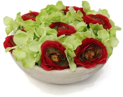 40% OFF on Gifts By Meeta Fabulous Rose Arrangement Multicolor Assorted Artificial Flower with Pot