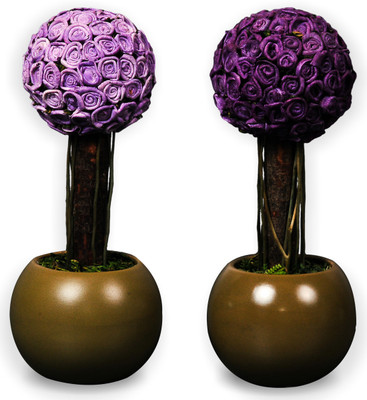 DECO aro Blue Assorted Artificial Flower with Pot