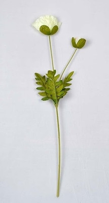 Ginni Bloom White Poppy Artificial Flower Ginni Bloom White Poppy Artificial Flower