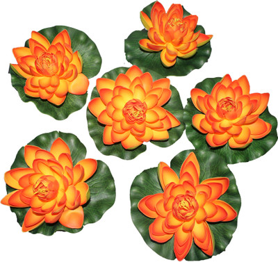 53% OFF on PolliNation FLOATING LOTUS Orange Assorted Artificial Flower 53% OFF on PolliNation FLOATING LOTUS Orange Assorted Artificial Flower