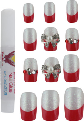 Seven Seas Artificial Nails White, Red Seven Seas Artificial Nails White, Red