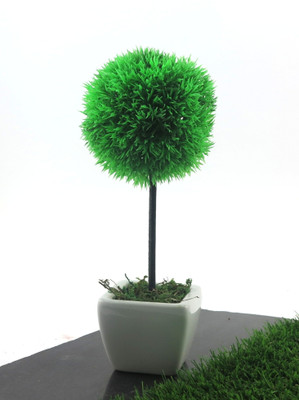 Importwala Ball With Ceremaic Pot Bonsai Assorted Artificial Plant with Pot Importwala Ball With Ceremaic Pot Bonsai Assorted Artificial Plant with Pot