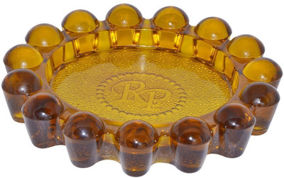 Rocky Patel Luxury Lifestyle Amber Circulo Brown Glass Ashtray Rocky Patel Luxury Lifestyle Amber Circulo Brown Glass Ashtray