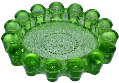 Rocky Patel Luxury Lifestyle Circulo Green Glass Ashtray Rocky Patel Luxury Lifestyle Circulo Green Glass Ashtray