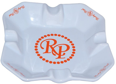 Rocky Patel Cigar White Ceramic Ashtray Rocky Patel Cigar White Ceramic Ashtray