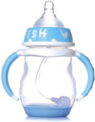 Buddyboo Baby Feeding Bottle With-Handle, , Blue - 280 Ml (Blue)