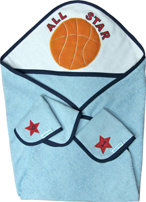 Abracadabra Hooded Towel with Two Face Washer - All Star