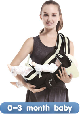 R for Rabbit Cuddle Snuggle Baby Carrier (Black Cream) 