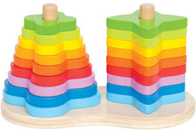 Hape Double Rainbow Stacker Rattle Hape Double Rainbow Stacker Rattle