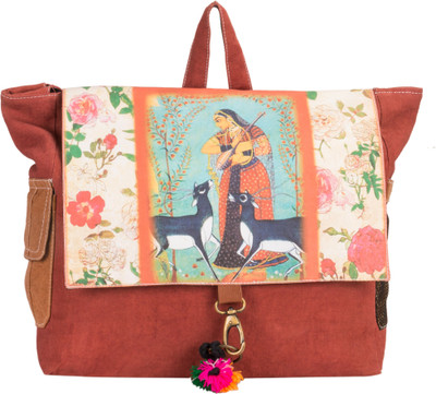 35% OFF on The House of Tara Canvas Miniature Painting Bag 10 L Medium Backpack Multicolor, Size - 300