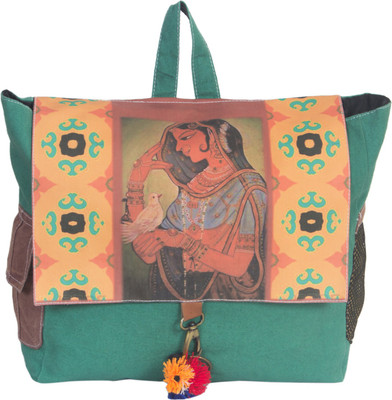 32% OFF on The House of Tara Canvas Bani Thani Bag 16 L Medium Backpack Multicolor, Size - 300
