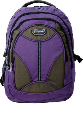 18% OFF on Fyntake BNG Large Backpack Purple & Coffee brown, Size - 460 18% OFF on Fyntake BNG Large Backpack Purple & Coffee brown, Size - 460