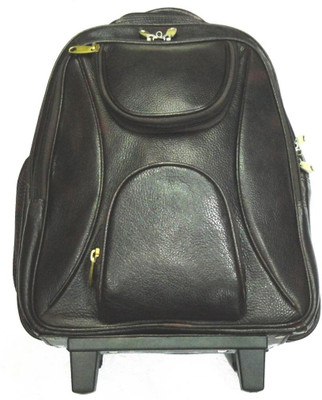 20% OFF on Starco Men's Genuine Leather Luggage Trolley Laptop Backpack Black, Size - 483 20% OFF on Starco Men's Genuine Leather Luggage Trolley Laptop Backpack Black, Size - 483